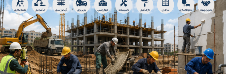 از خاکبرداری تا تحویل پروژه؛ آشنایی با مهم‌ترین مشاغل عمرانی و ساختمانی