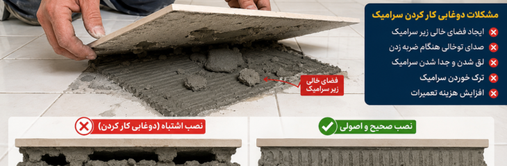 اشتباه دوغابی کار کردن سرامیک خاک سفید؛ چرا سرامیک لق و توخالی میشود؟