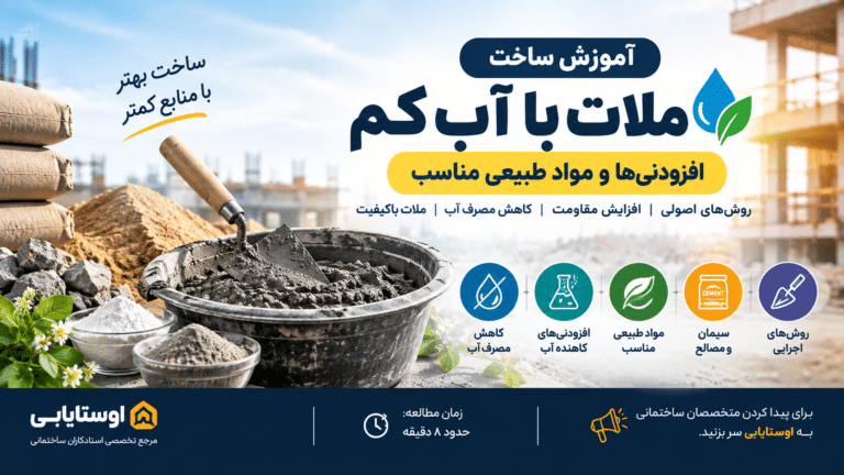 آموزش ساخت ملات با حداقل آب؛ افزودنی‌ها و مواد طبیعی مناسب